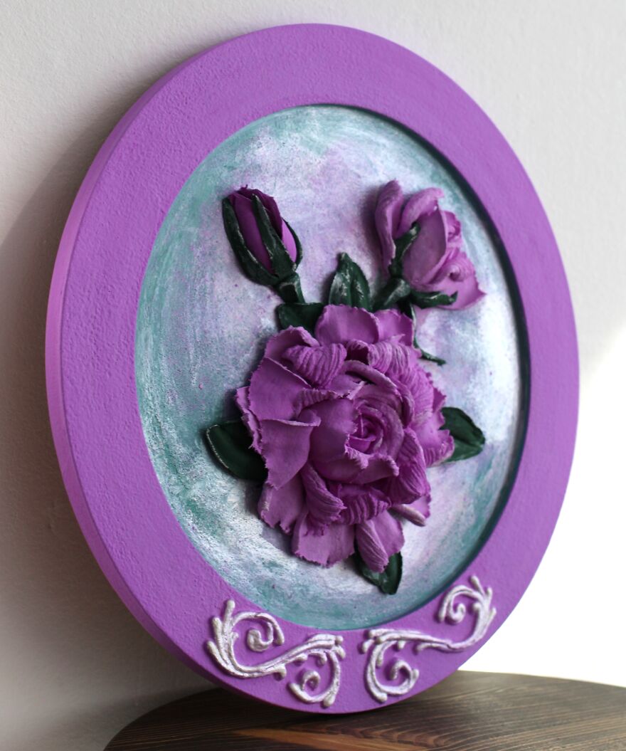 I Create Paintings From Decorative Plaster, And Cross-Stitch Patterns From Them. I Share The Result.