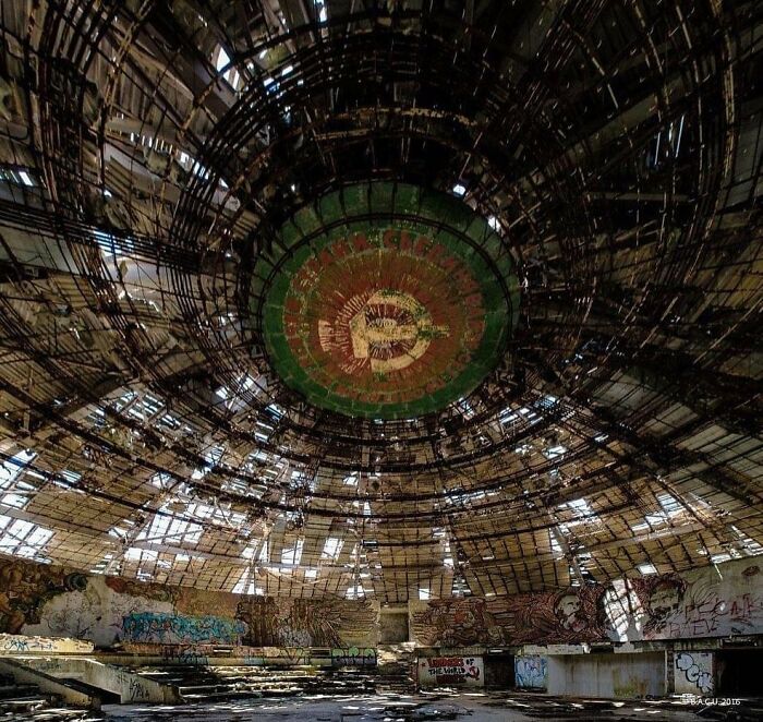 He Former Memorial House Of The Bulgarian Communist Party, (Buzludzha Monument), Shipka Pass, Bulgaria, Built In 1981