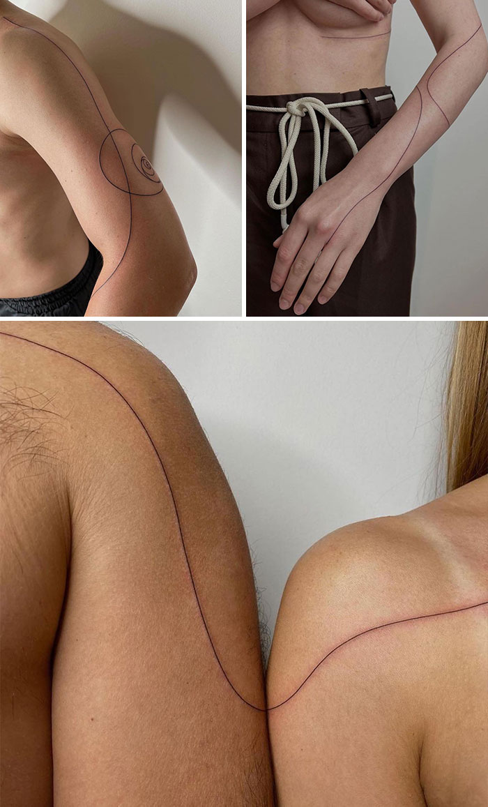 Line Tattoos Designed By Nesheva Ulyana
