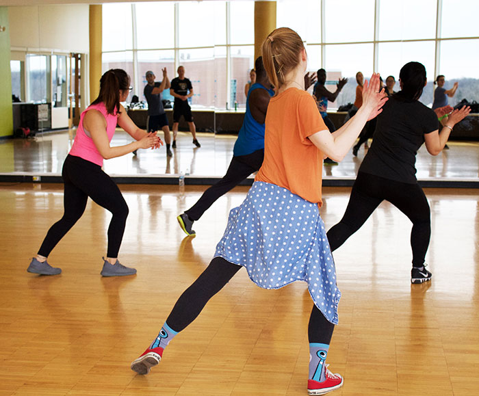 Womans at dancing class