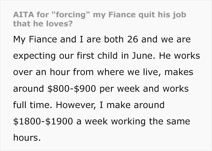 &ldquo;AITA For &lsquo;Forcing&rsquo; My Fianc&eacute; To Quit His Job That He Loves?&rdquo;: Woman Plans To Go Back To Work After Giving Birth As She Earns More Than Her Fianc&eacute;