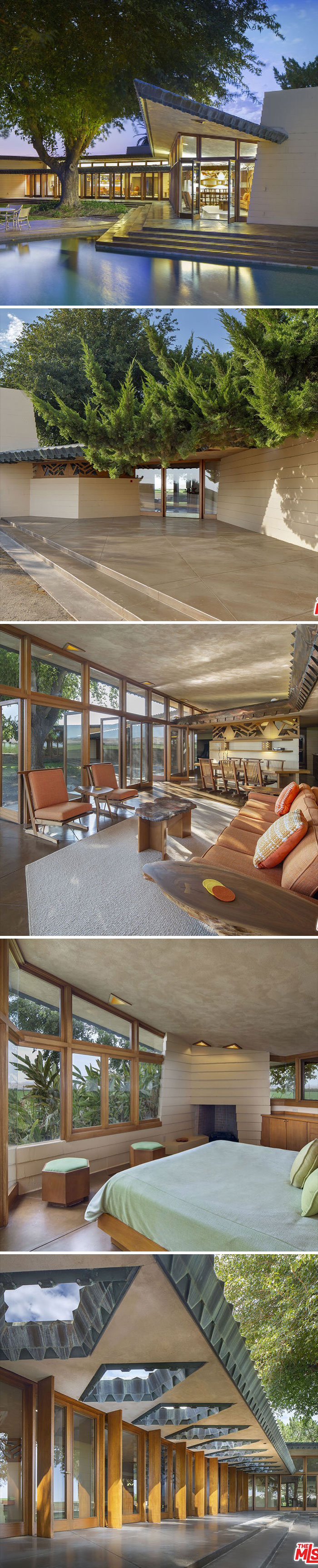Another Frank Lloyd Wright Home, Also Known As The Randall Fawcett House For Sale In Los Banos, Ca For $4,250,000