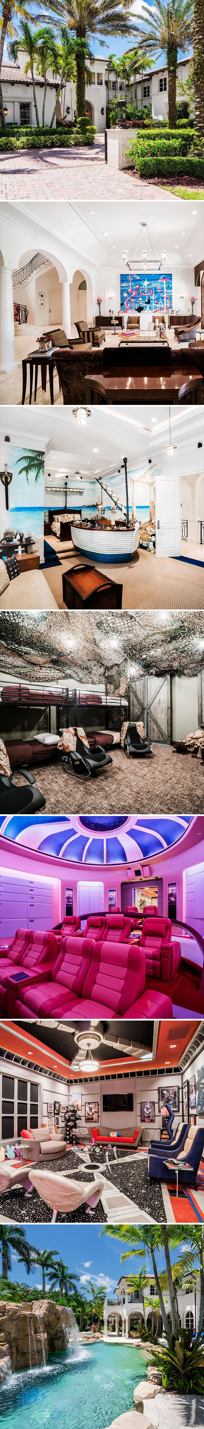  A 19,972 Sq Ft Home With Some Themed Rooms In Boca Raton, Fl That’s Currently Available For Rent For $199,000/Month