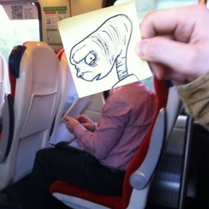 Illustrator Finds A Creative Way To Spend Time On A Train