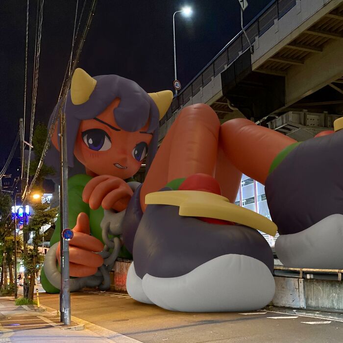 This Artist Digitally Places Giant Inflatable Women Around The City And It Looks Very Real (21 Pics)