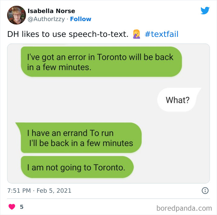 person said he is going to Toronto 