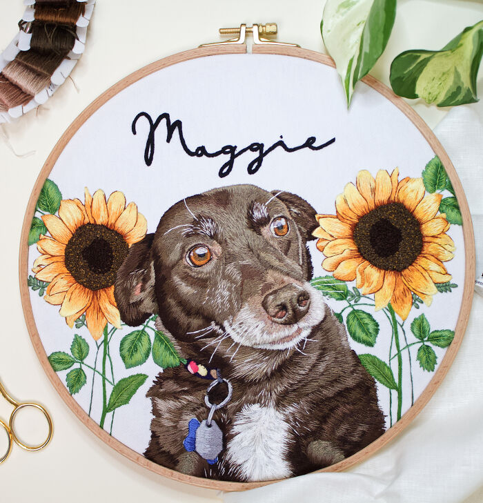 I Made Realistic Embroidered Pet Portraits