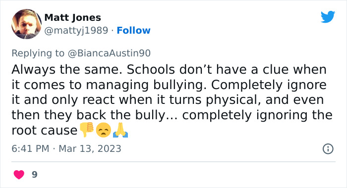 "My Daughter Finally Punched The Bully In The Face": Mom Praises Her Child For Standing Up For Herself, Calls Out School's Reaction "My Daughter Finally Punched The Bully In The Face": Mom Praises Her Child For Standing Up For Herself, Calls Out School's Reaction