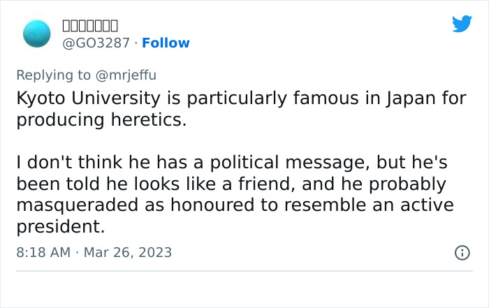 Kyoto University Graduates Traditionally Put On Bizarre Outfits For The Ceremony, And This Student Attempts To Cosplay President Zelensky