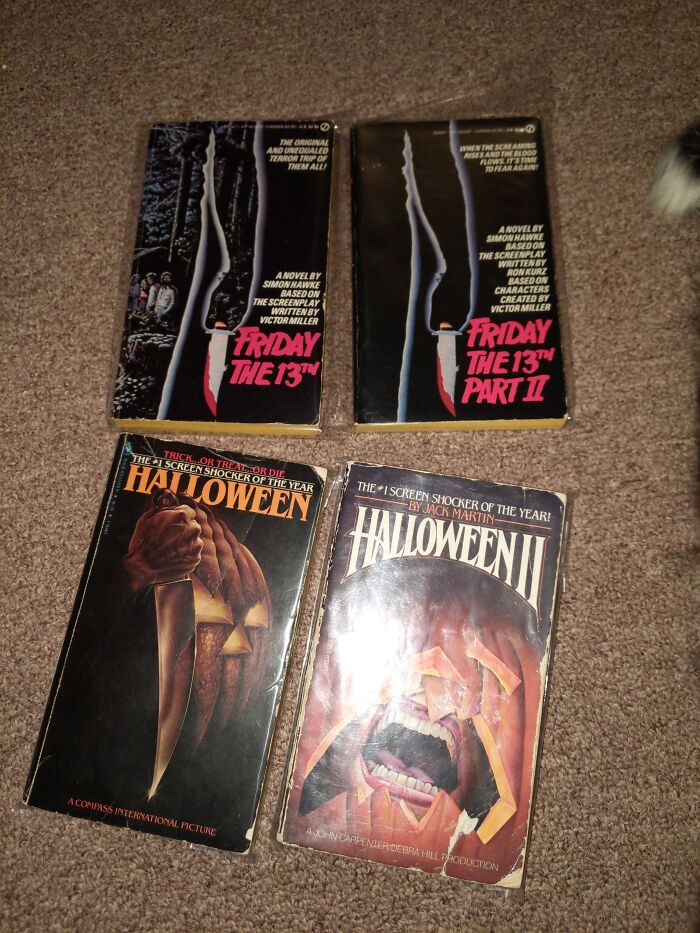 I Collect Movie Tie-In Books Particularly Horror Tie-Ins, But Anything Interesting. These Four Books Combined Are Worth @$1000, But My Pride And Joy Is A Novelization Of Clue Because It's Super-Rare And Has A Fourth Ending