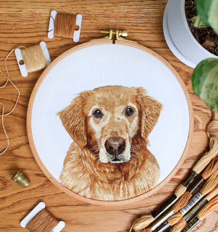 I Made Realistic Embroidered Pet Portraits
