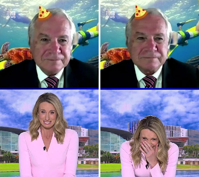 People Are Cracking Up At This Cute Interview Guest Accidentally Changing His Background And Filter From Goofy To Goofier