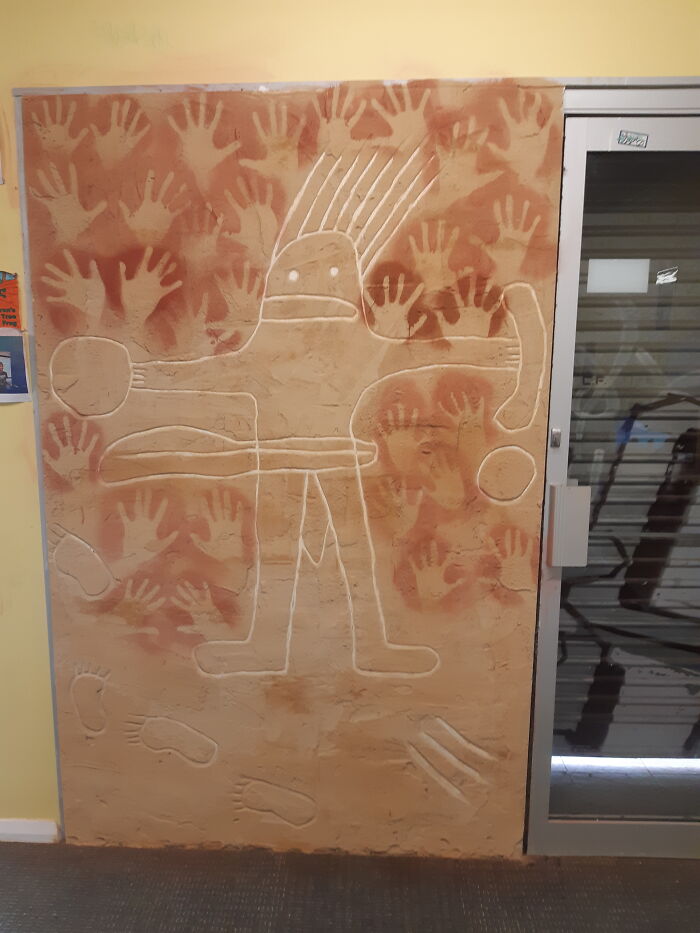 Recreation Of The Bulgandry Site (Ancient Aboriginal Rock Engravings) Done With Render, Oxides And Ochre