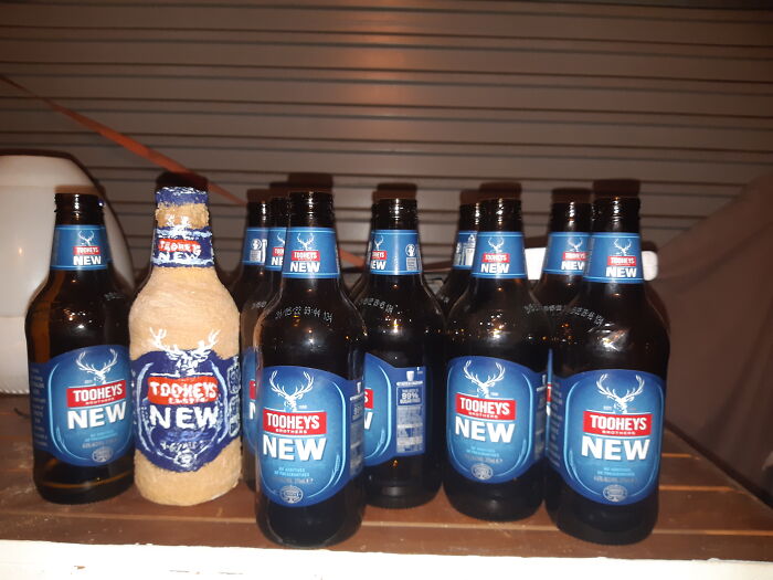 I Rendered An Empty Beer Bottle With Some Left Over Render Then Painted The Label On It. I Hid It In My Brothers Freezer So He Would Think He Had A Frozen Beer Lol