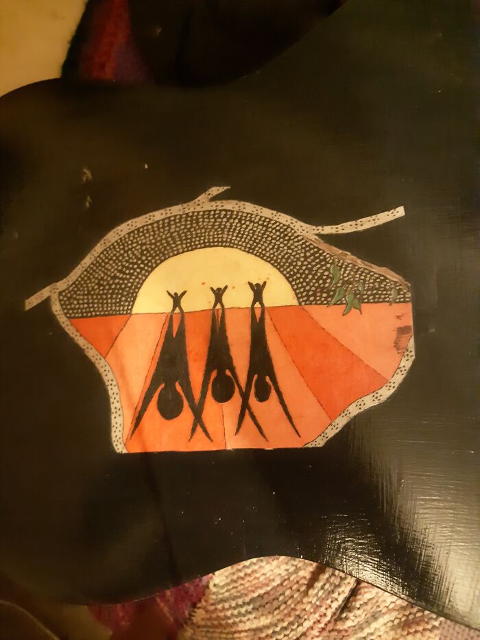 Culture Lost And Found. The Figures In The Distance Represent My People Being Separated During The Stolen Generation And The Shadows Are Them Finding Each Other Again