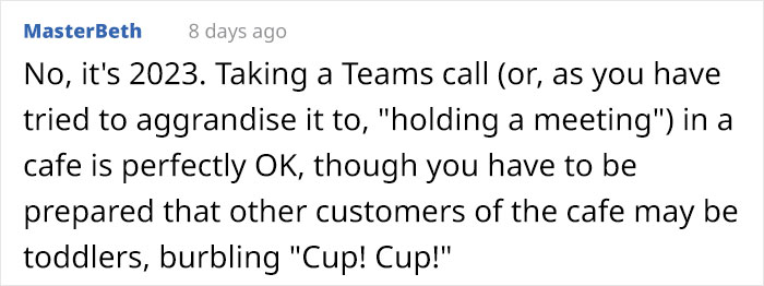 Guy Gets Annoyed At A Toddler At A Caf&eacute; Because He Wants To Use It As His Office, The Kid's Mom Calls Him Out