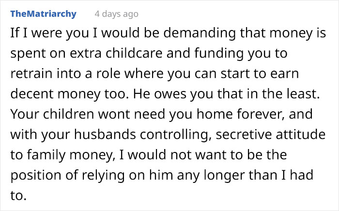 Wife Is Upset Her Husband Refused To Move To A Bigger Home, Get Nicer Cars, And Go On Better Holidays After His Raise