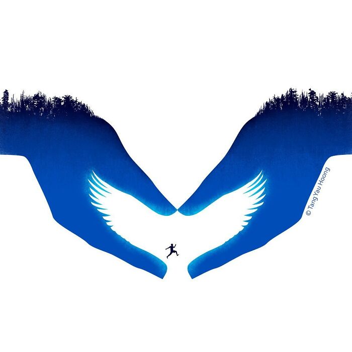 30 Clever Illustrations By Tang Yau Hoong That Make Use Of Negative Space