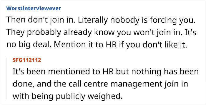 Person Is Left Confused After Their Colleague Brings Scales To Work, Gets Everyone To Weigh Themselves In Front Of Each Other