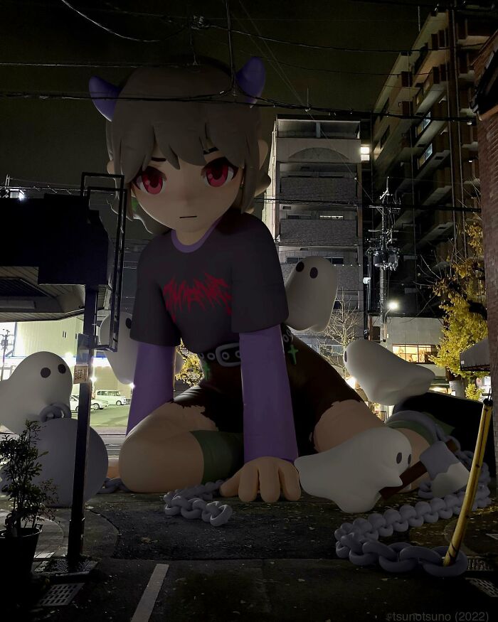 This Artist Digitally Places Giant Inflatable Women Around The City And It Looks Very Real (21 Pics)