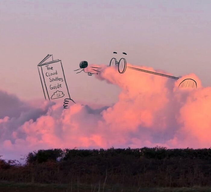 This Artist Reimagines Clouds As Characters By Drawing Shapes Onto Them