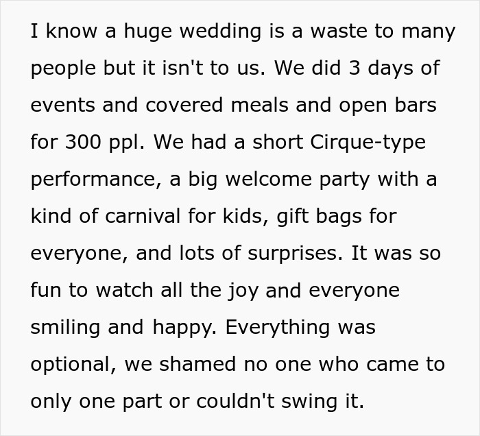 &ldquo;We Covered Meals And Open Bars For 300 People&rdquo;: Bride Organizes A Huge Wedding, Gets Shamed By Her Family