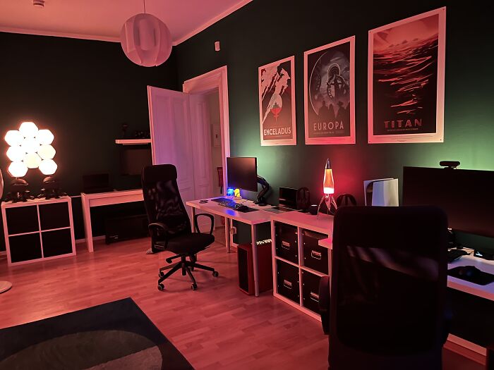 My Scifi Work (Right) And Play (Left) Room