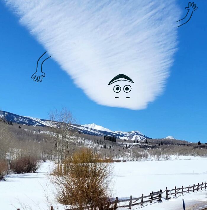 This Artist Reimagines Clouds As Characters By Drawing Shapes Onto Them