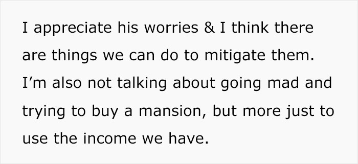 Wife Is Upset Her Husband Refused To Move To A Bigger Home, Get Nicer Cars, And Go On Better Holidays After His Raise