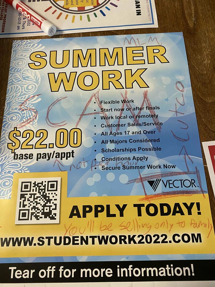 Defaced Some Cutco Posters I Saw At My College