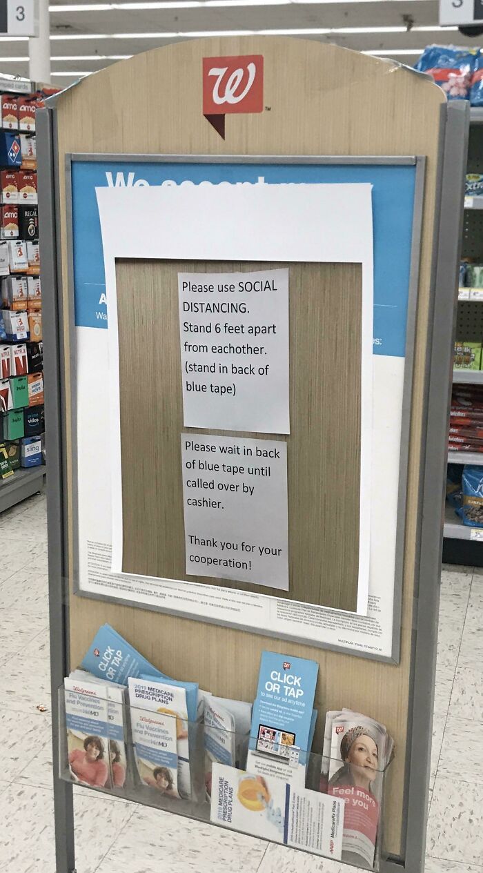 Instead Of Just Printing Out 2 More Of Those Notices, They Printed Out An Enormous Full Color Photo Of A Door With The Notices On Them