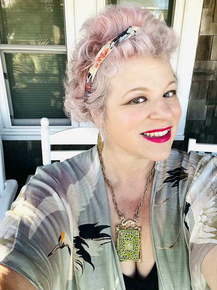 7 Months Post Chemo..enough Hair For A Headband!