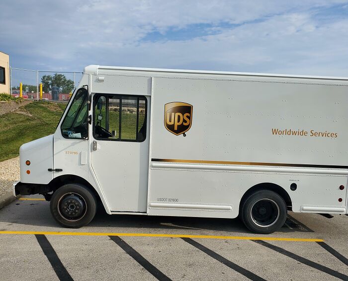 A White UPS Truck