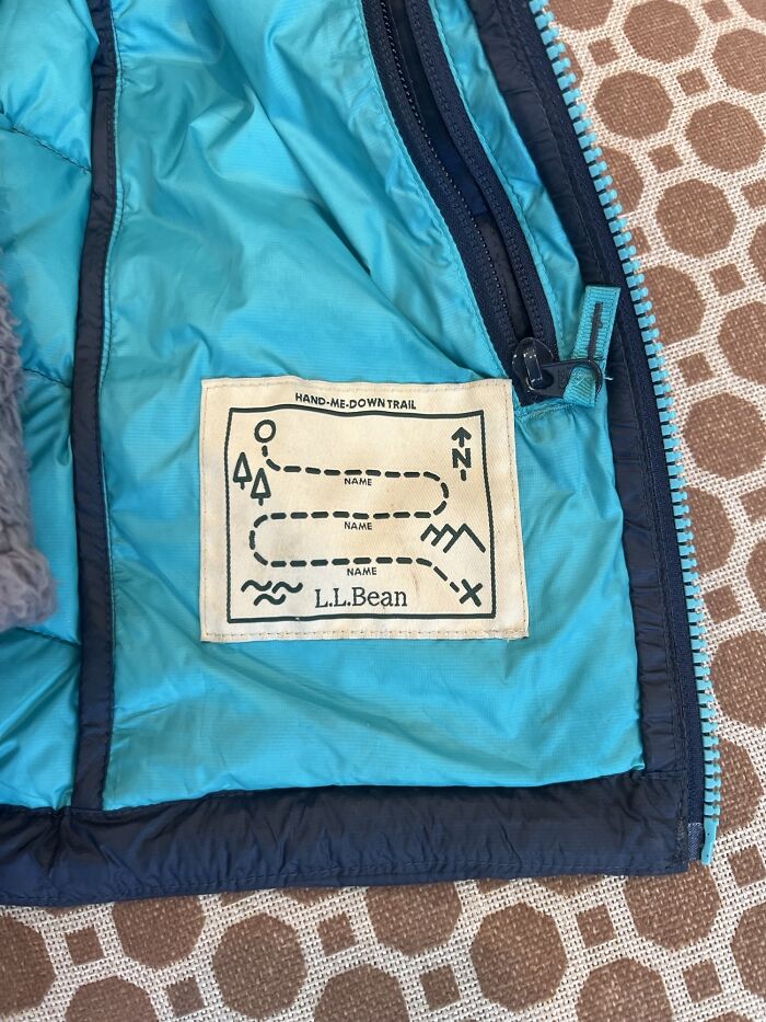 Hand Me Down Name Tag Trail On This Child’s Jacket
