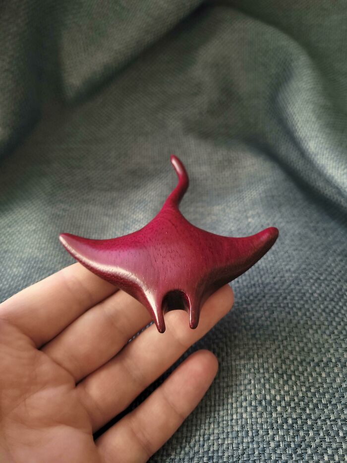 I Made Wooden Manta Ray Figure