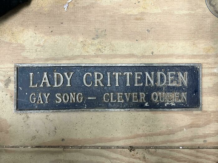 This Plaque Came In As As Scrap Metal. Measures Approx 1.5ft X 6in. Made Of Cast Aluminum. Google Turns Up No Results. Witt??