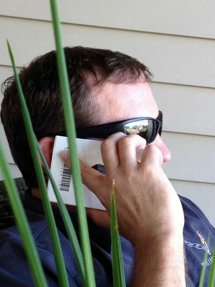 My Dad Got A New Phone And Doesn't Have A Case Yet. He Kept It In The Box