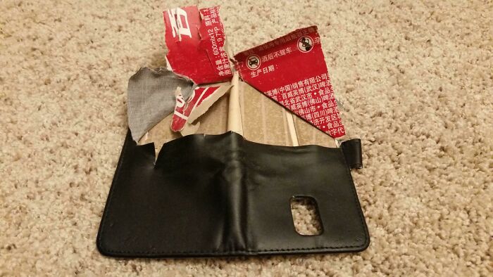 My Old Phone Case Seems To Have Been Constructed With Chinese Beer Cases