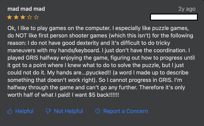 Apple App Store Review: Game Was Too Hard, And For That Demands Refund