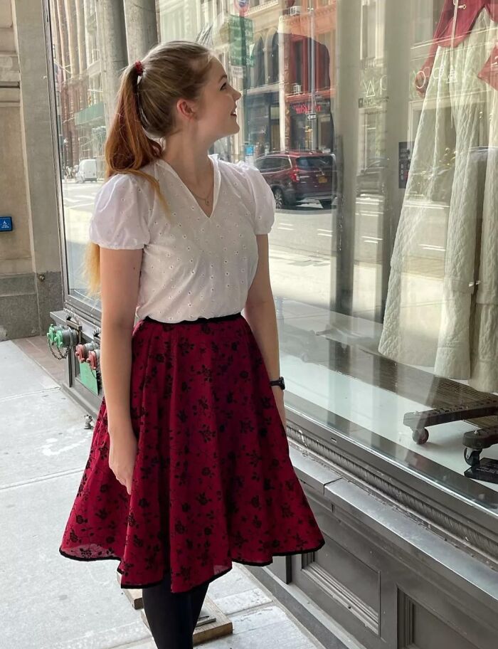 A Skirt I Made From A Curtain I Got At Goodwill (Made The Blouse Too)