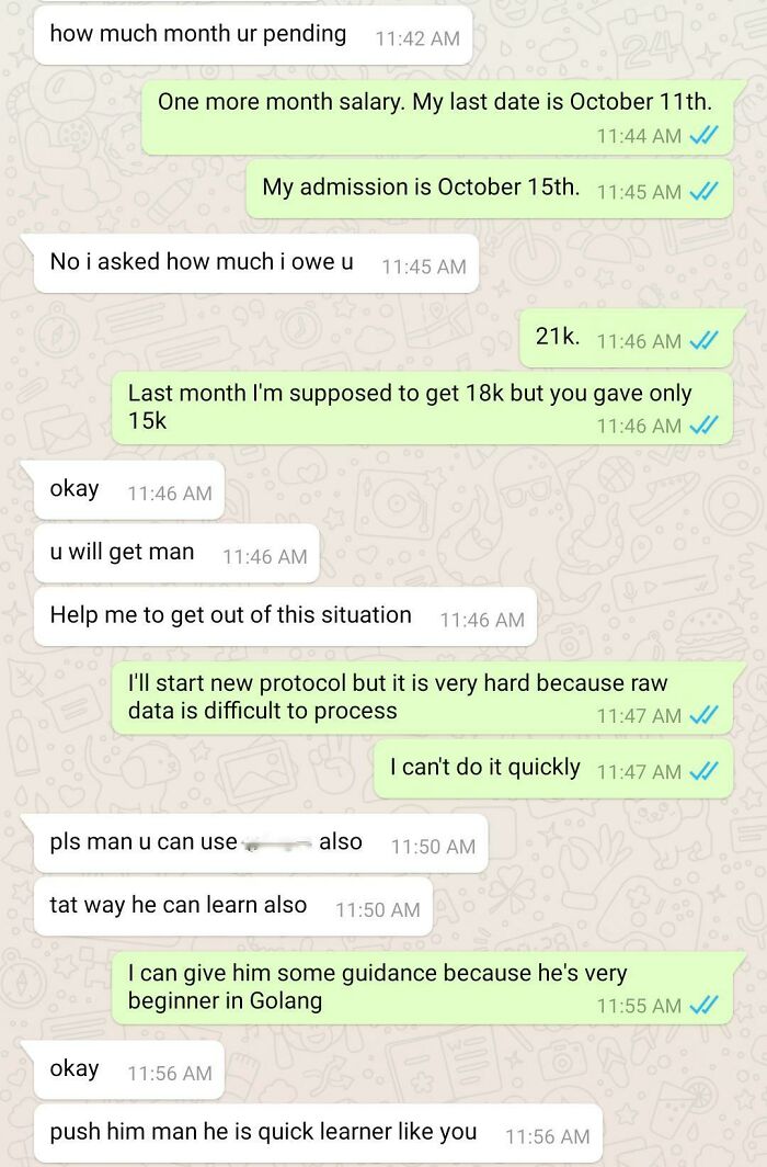 Broke Boss Who Didn't Pay Us For 4 Months Asking Us To Work On A New Project