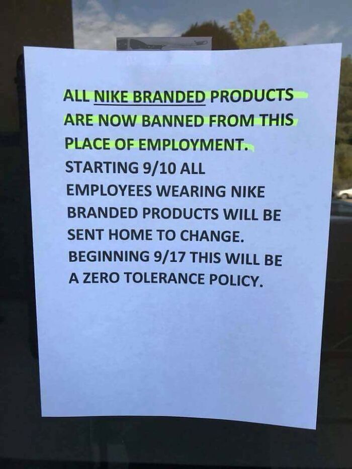 Cause It Makes Sense To Post This Outside Where Customers Can Read It