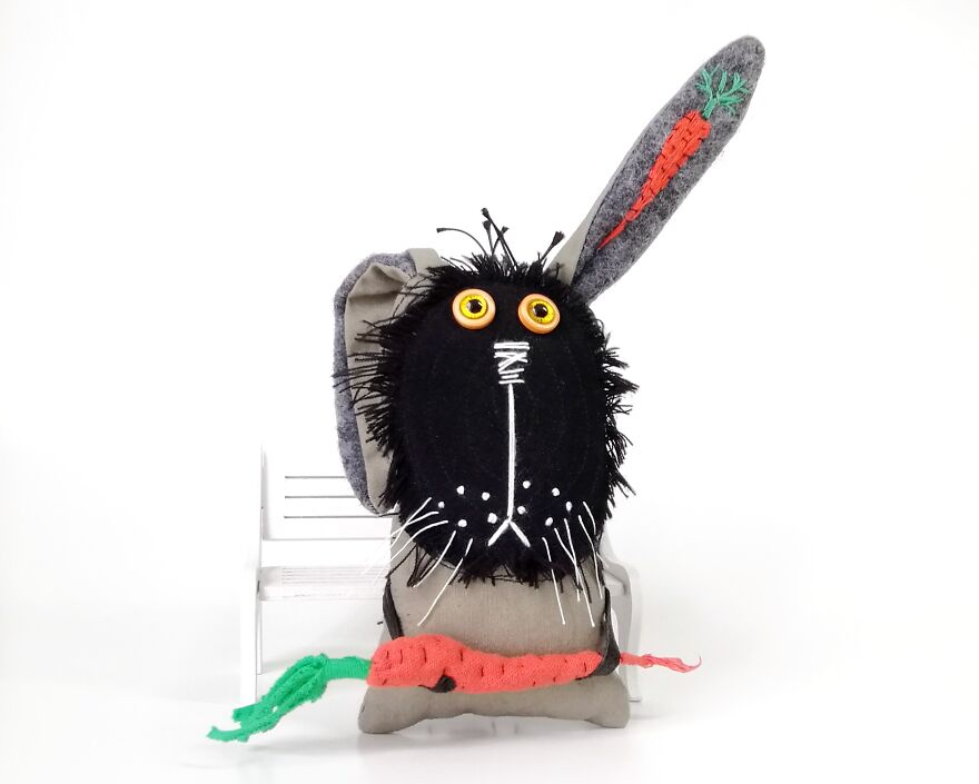 My Bunnies And Rabbits That I Made From Different Fabrics (36 Pics)