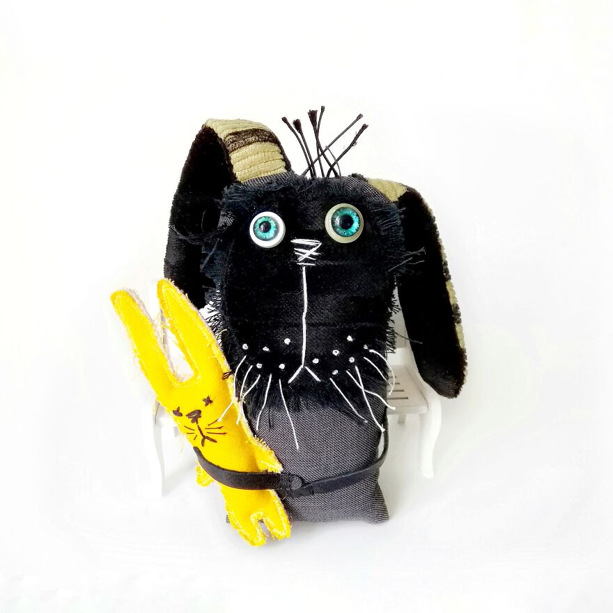 My Bunnies And Rabbits That I Made From Different Fabrics (36 Pics)