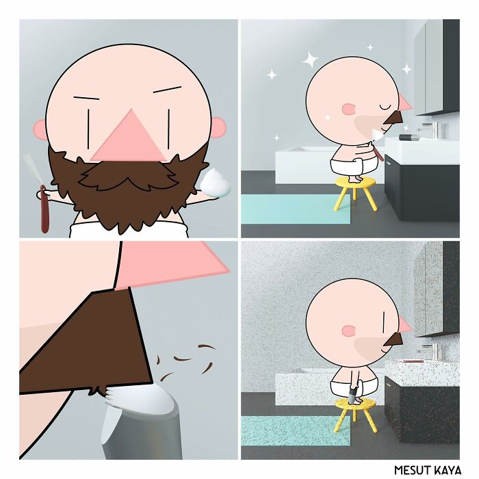 Artist’s 40 New Dark Humor Comics With Unusual Endings