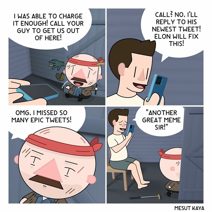 Artist’s 40 New Dark Humor Comics With Unusual Endings