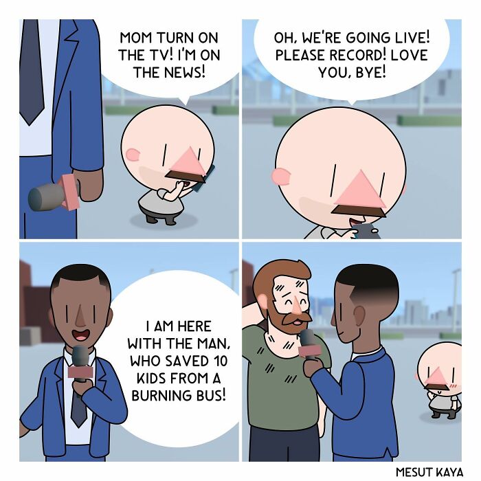 Artist’s 40 New Dark Humor Comics With Unusual Endings