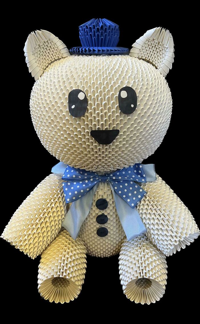 Origami Teddy Bear, Samantha Folds, Paper, 2023