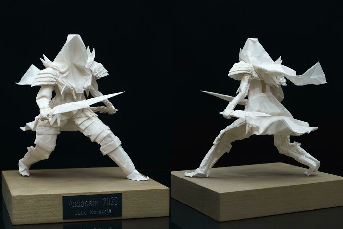 It Took Me 50 Hours To Fold This Origami Model From A Single Square Piece Of Paper, Without Any Cutting