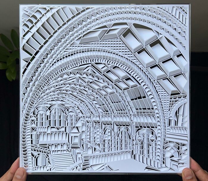 the picture made out of the paper